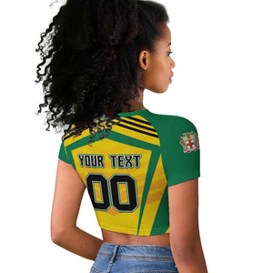 Custom Cricket Jamaica Raglan Cropped T shirt Scorpions We Made Legends