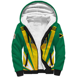 Custom Cricket Jamaica Sherpa Hoodie Scorpions We Made Legends