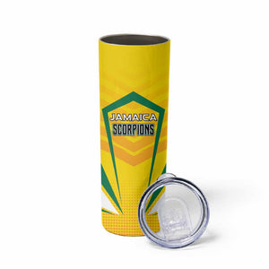 Custom Cricket Jamaica Skinny Tumbler Scorpions We Made Legends