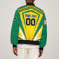 Custom Cricket Jamaica Sleeve Zip Bomber Jacket Scorpions We Made Legends