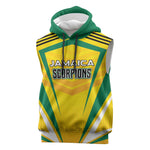 Custom Cricket Jamaica Sleeveless Hoodie Scorpions We Made Legends - African Pride