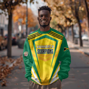 Custom Cricket Jamaica Sweatshirt Scorpions We Made Legends