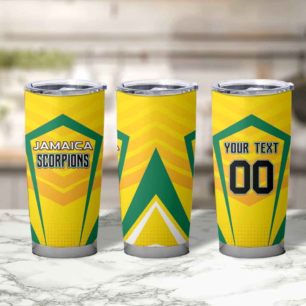 Custom Cricket Jamaica Tumbler Cup Scorpions We Made Legends