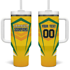 Custom Cricket Jamaica Tumbler With Handle Scorpions We Made Legends