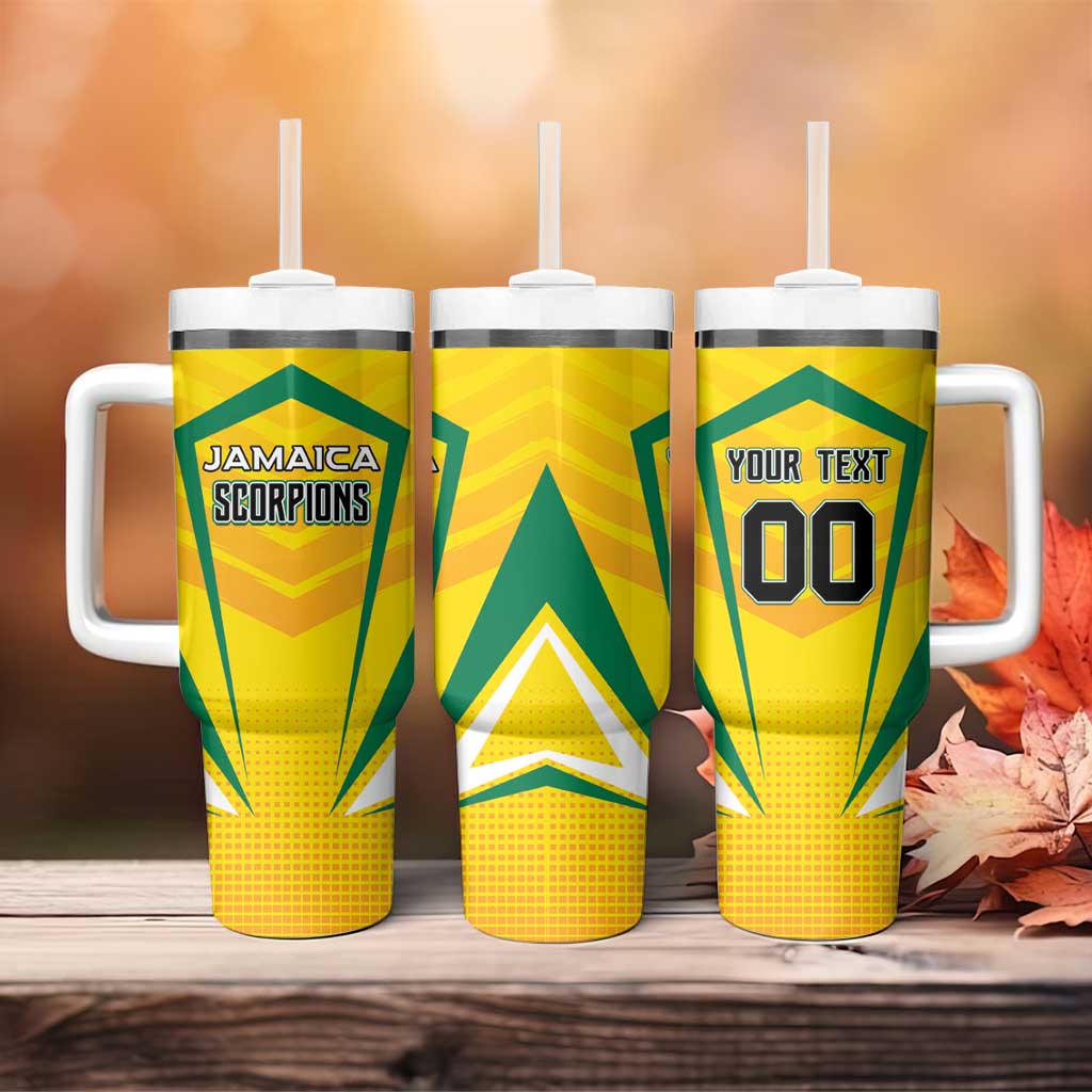 Custom Cricket Jamaica Tumbler With Handle Scorpions We Made Legends