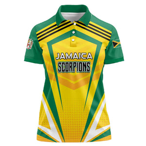 Custom Cricket Jamaica Women Polo Shirt Scorpions We Made Legends