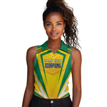 Custom Cricket Jamaica Women Sleeveless Polo Shirt Scorpions We Made Legends