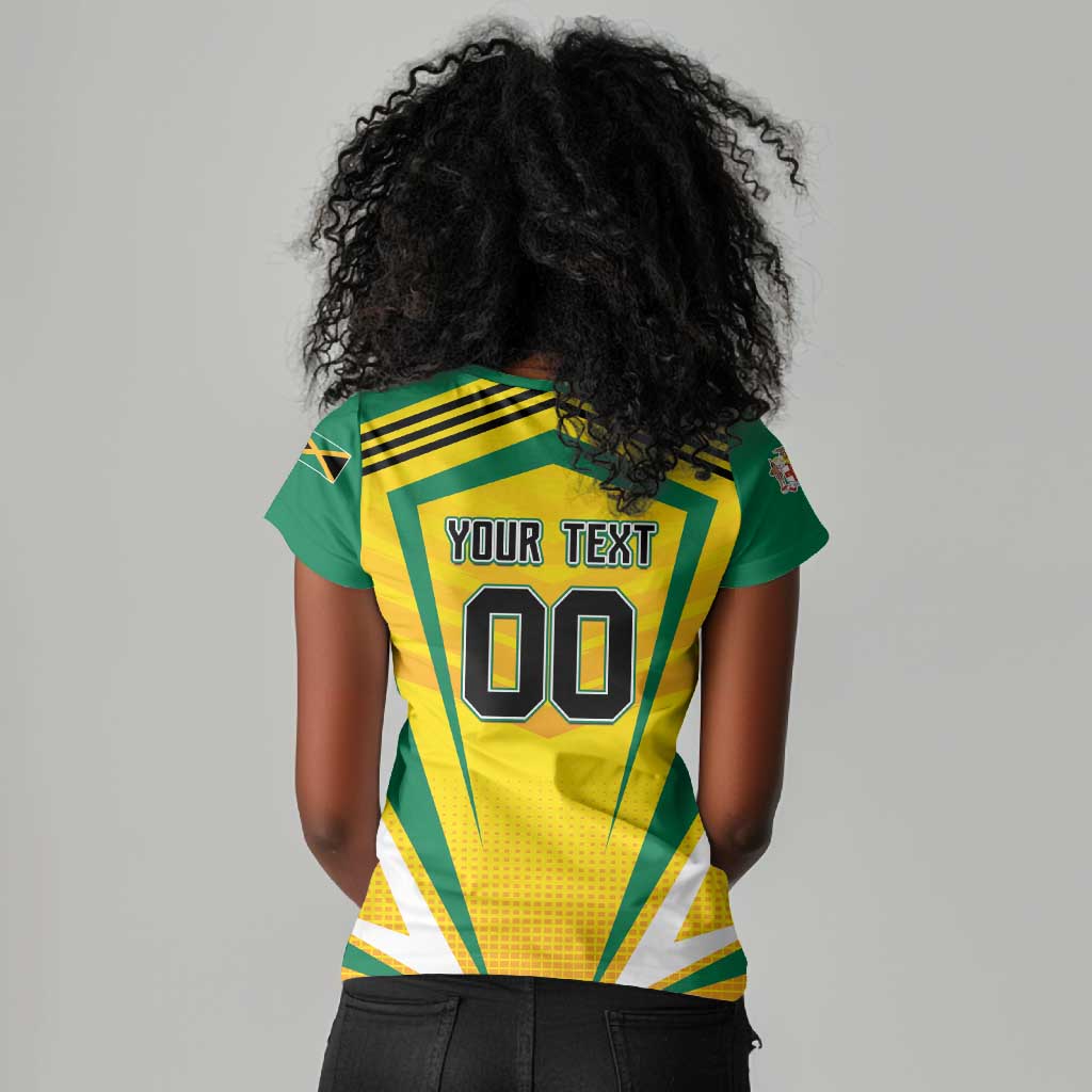 Custom Cricket Jamaica Women V-Neck T-Shirt Scorpions We Made Legends