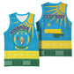 Personalized Rwanda Basketball Jersey Coat of Arms With African Pattern - African Pride