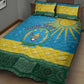 Personalized Rwanda Quilt Bed Set Coat of Arms With African Pattern