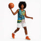 Rwanda Independence Day Basketball Jersey Leopard With Roses - African Pride