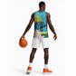Rwanda Independence Day Basketball Jersey Leopard With Roses - African Pride