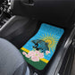 Rwanda Independence Day Car Mats Leopard With Roses