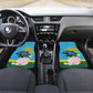 Rwanda Independence Day Car Mats Leopard With Roses