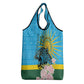 Rwanda Independence Day Grocery Bag Leopard With Roses