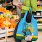 Rwanda Independence Day Grocery Bag Leopard With Roses