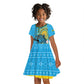 Rwanda Independence Day Kid Short Sleeve Dress Leopard With Roses