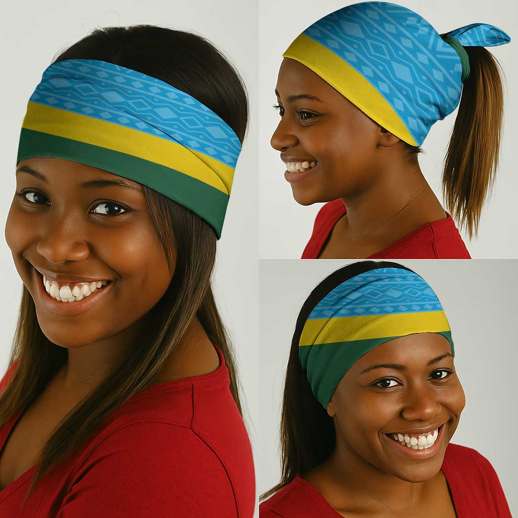 Rwanda Independence Day Neck Gaiter Leopard With Roses - African Pride