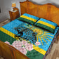 Rwanda Independence Day Quilt Bed Set Leopard With Roses