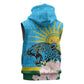 Rwanda Independence Day Sleeveless Hoodie Leopard With Roses - African Pride