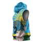 Rwanda Independence Day Sleeveless Hoodie Leopard With Roses - African Pride