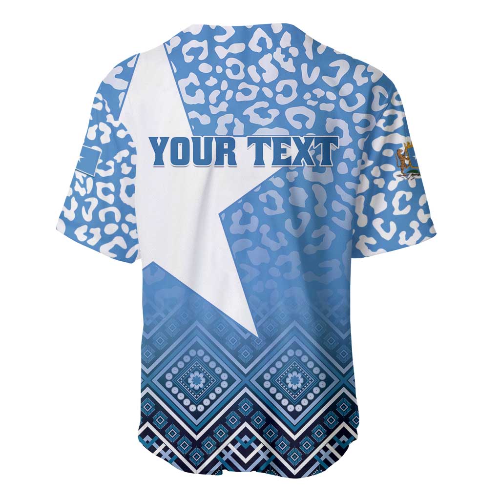 Personalized Somalia Independence Day Baseball Jersey African Leopard Pattern