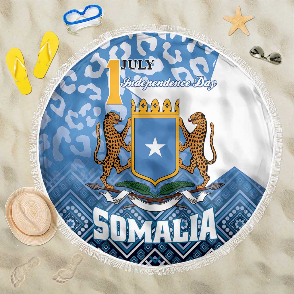 Somalia Independence Day Beach Blanket African Leopard Pattern