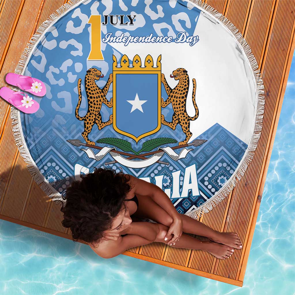Somalia Independence Day Beach Blanket African Leopard Pattern