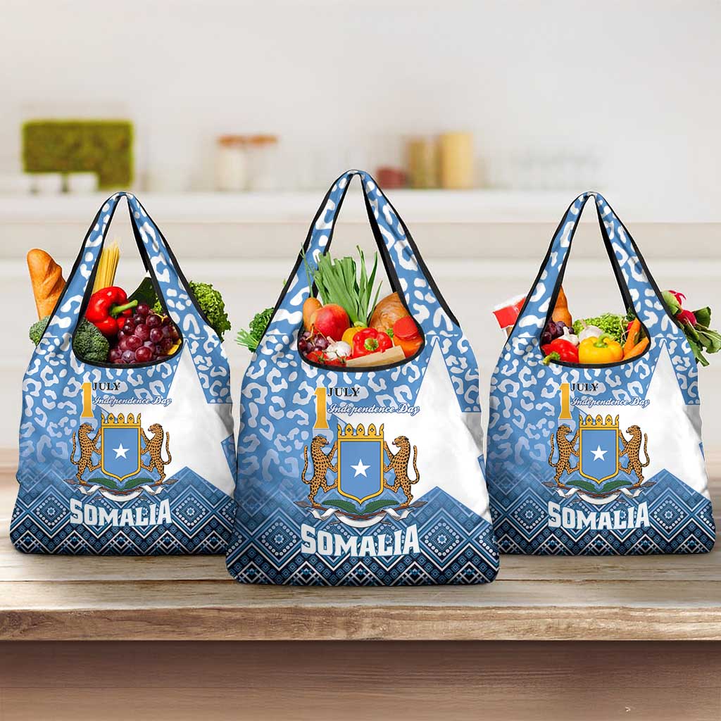 Somalia Independence Day Grocery Bag African Leopard Pattern