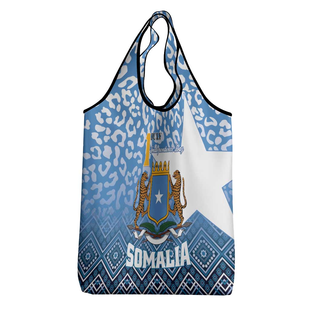 Somalia Independence Day Grocery Bag African Leopard Pattern