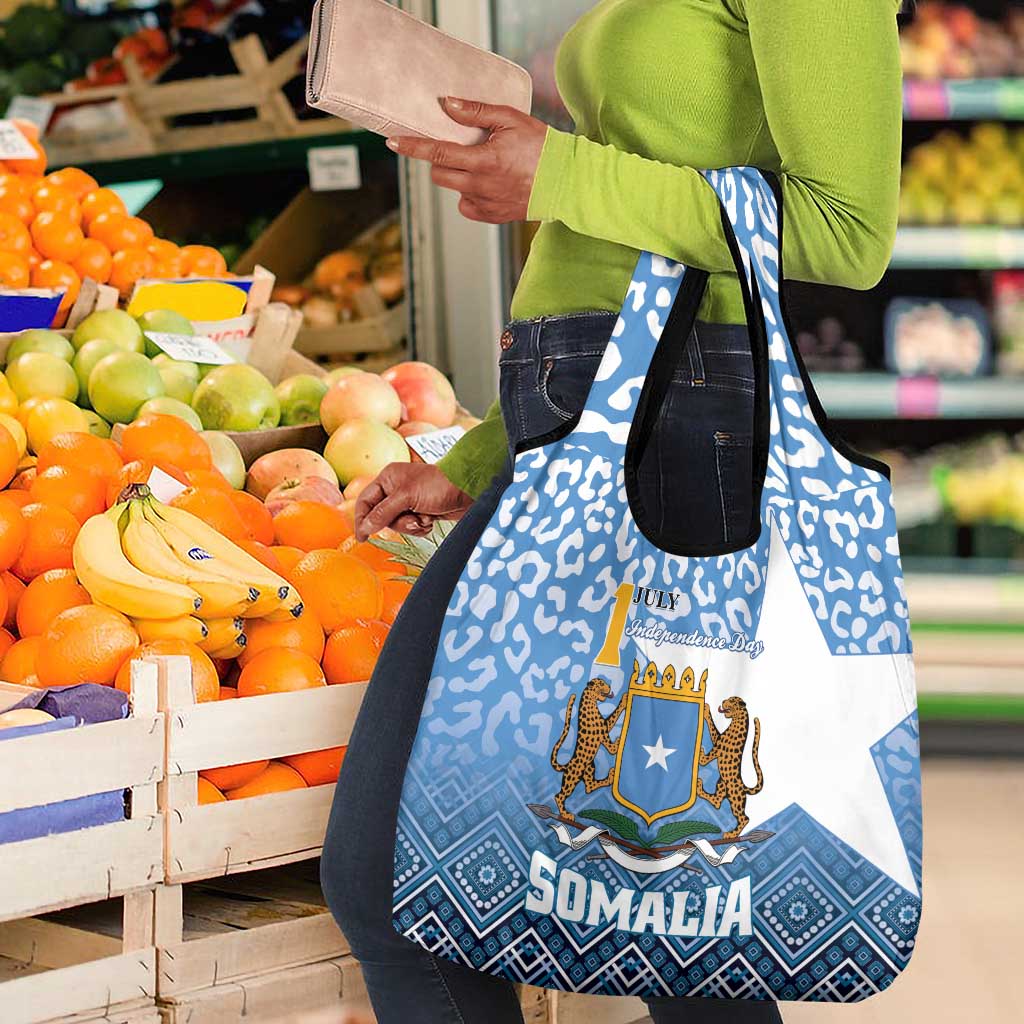 Somalia Independence Day Grocery Bag African Leopard Pattern