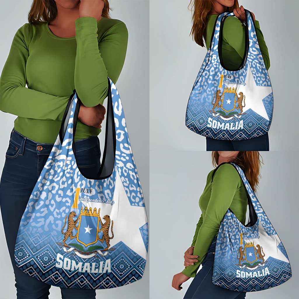 Somalia Independence Day Grocery Bag African Leopard Pattern