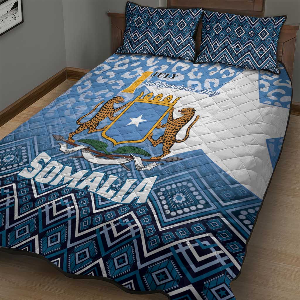 Somalia Independence Day Quilt Bed Set African Leopard Pattern