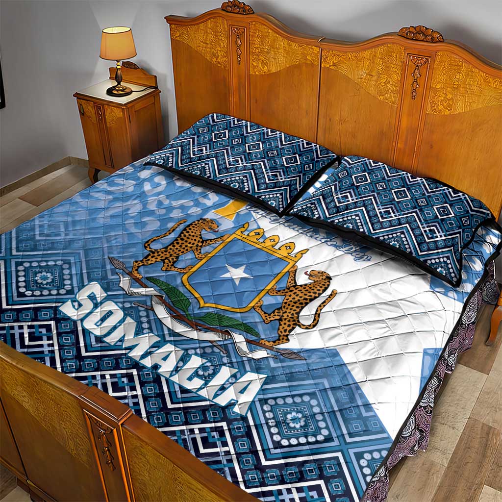 Somalia Independence Day Quilt Bed Set African Leopard Pattern