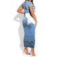 Personalized Somalia Independence Day Short Sleeve Bodycon Dress African Leopard Pattern LT01