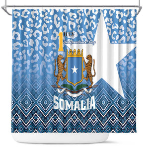 Somalia Independence Day Shower Curtain African Leopard Pattern