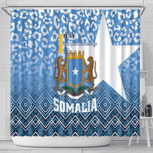 Somalia Independence Day Shower Curtain African Leopard Pattern