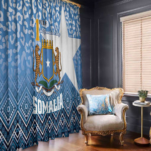 Somalia Independence Day Window Curtain African Leopard Pattern