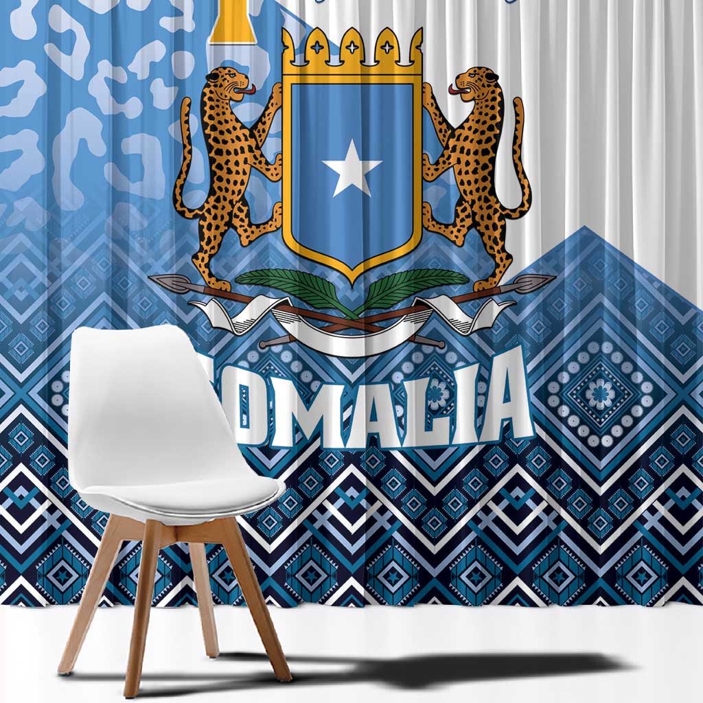 Somalia Independence Day Window Curtain African Leopard Pattern