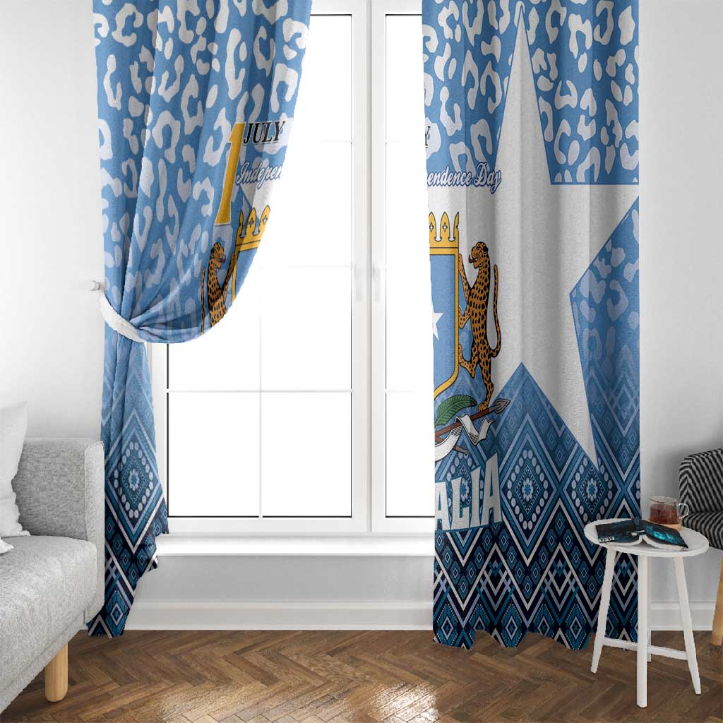 Somalia Independence Day Window Curtain African Leopard Pattern
