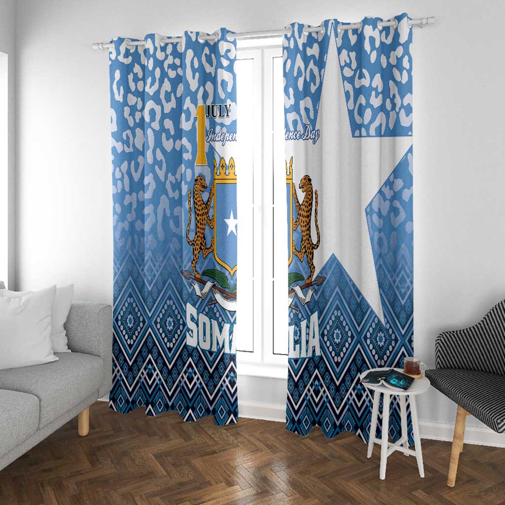 Somalia Independence Day Window Curtain African Leopard Pattern