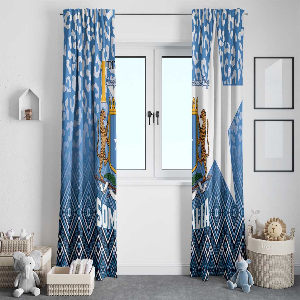 Somalia Independence Day Window Curtain African Leopard Pattern