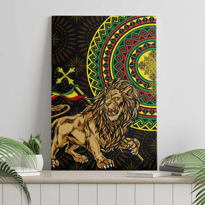 Ethiopia National Day Canvas Wall Art Lion Of Judah African Pattern