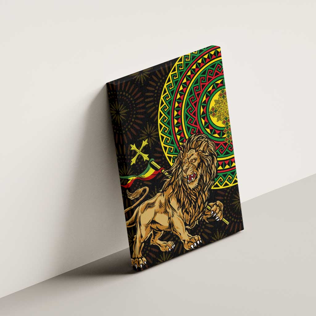 Ethiopia National Day Canvas Wall Art Lion Of Judah African Pattern