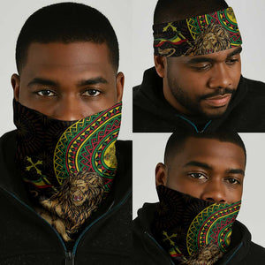 Ethiopia National Day Neck Gaiter Lion Of Judah African Pattern LT01