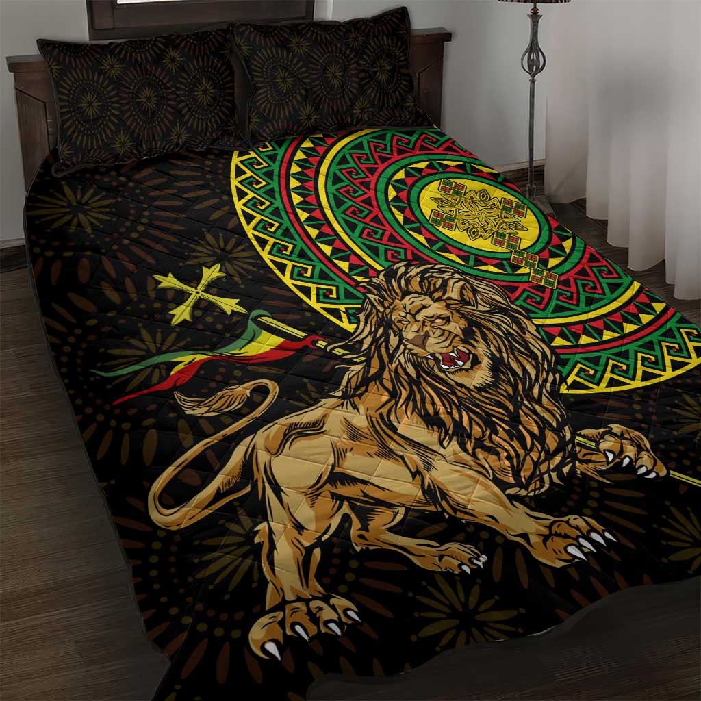 Ethiopia National Day Quilt Bed Set Lion Of Judah African Pattern