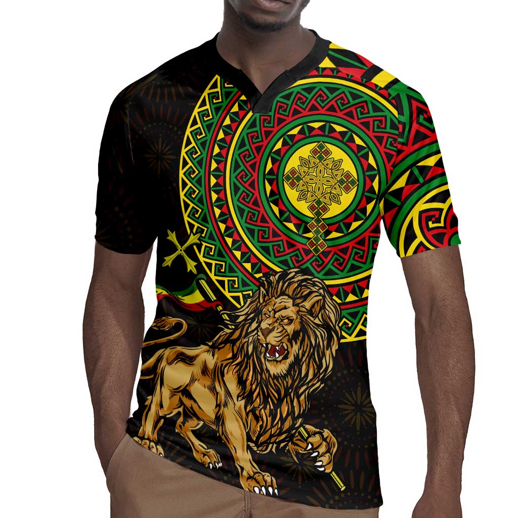 Ethiopia National Day Rugby Jersey Lion Of Judah African Pattern