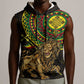Ethiopia National Day Sleeveless Hoodie Lion Of Judah African Pattern - African Pride