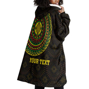 Ethiopia National Day Wearable Blanket Hoodie Lion Of Judah African Pattern