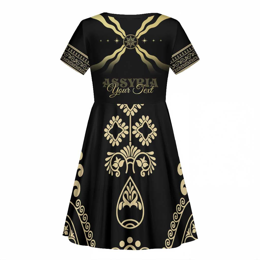 Assyria Empire Kid Short Sleeve Dress Assyrian Mythological Spirit